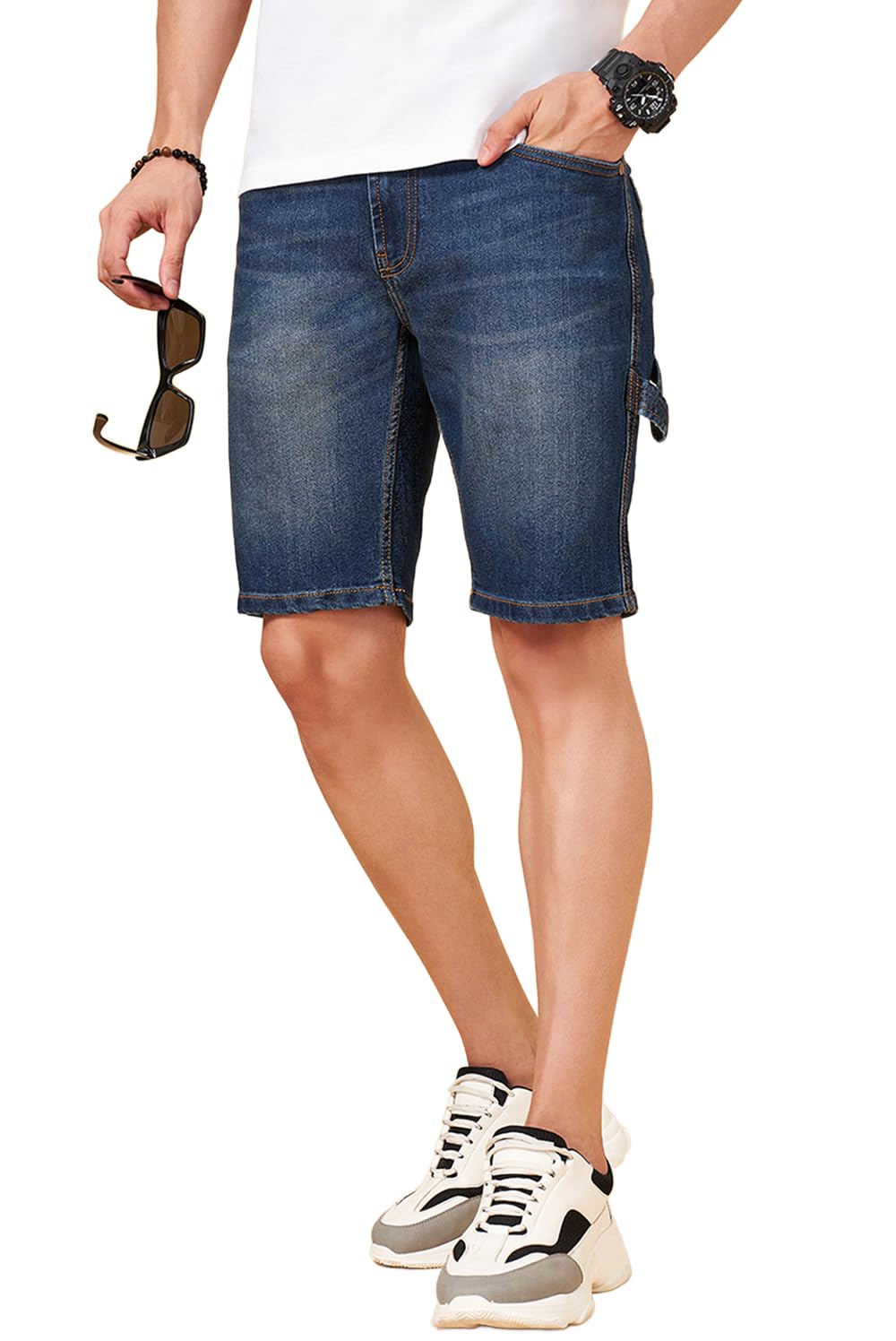 s f jeans co aware SF Jeans by Pantaloons Men's Chino Shorts (110151408009_Blue Tint-picture-17