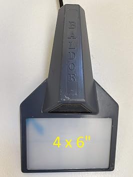 ATS Replacement Polycarbonate Shield for Bench Grinder Lighted Eyeshield, 4x6 Inch Lexan, Compatible with Baldor Lighted Models, Made in USA | Durable polycarbonate replacement lens. Compatible with Baldor lighted eyeshield models. Made in USA.