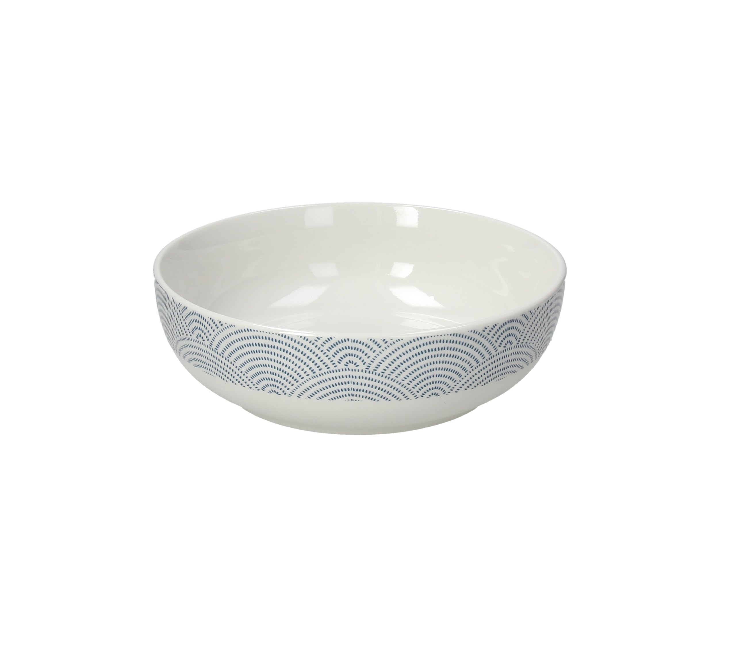 Tognana Orientalna krawędź, 18-częściowy serwis obiadowy dla 6 osób, porcelana, biały/niebieski