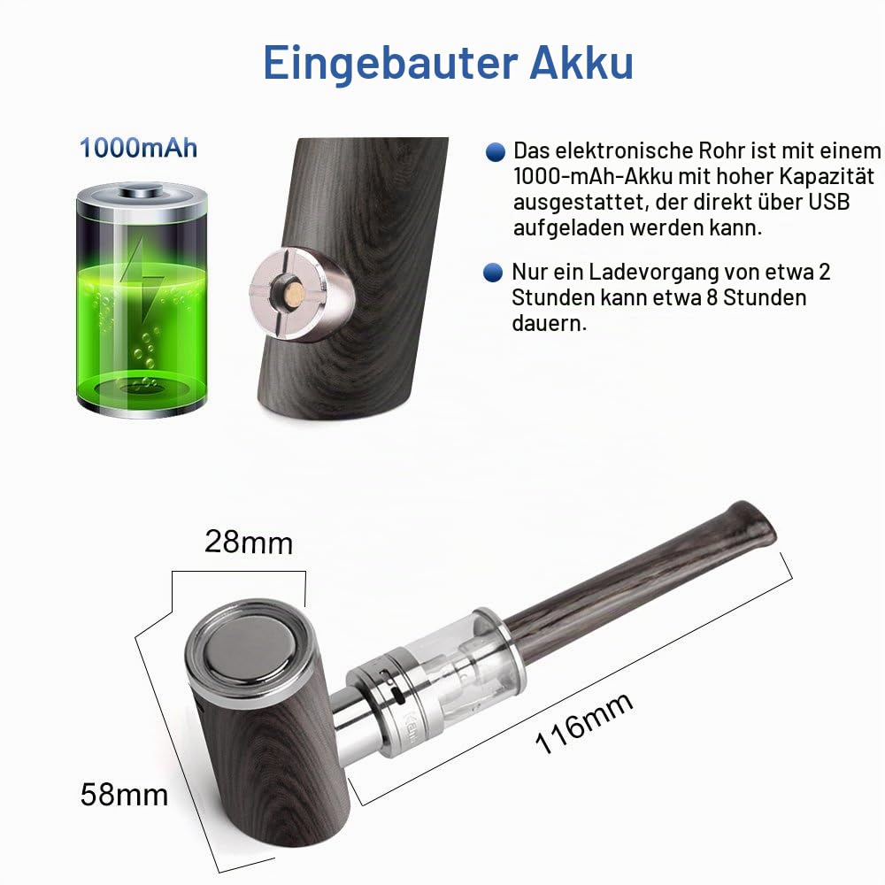 Kamry K1000 Plus 30W Epipe Kit mit Sub Ohm X6 Plus Tank & Errichtet in 1000mah Batterie Komplettes Kit Riesige Vape, Nikotinfrei MEHRWEG (Holz schwarz)
