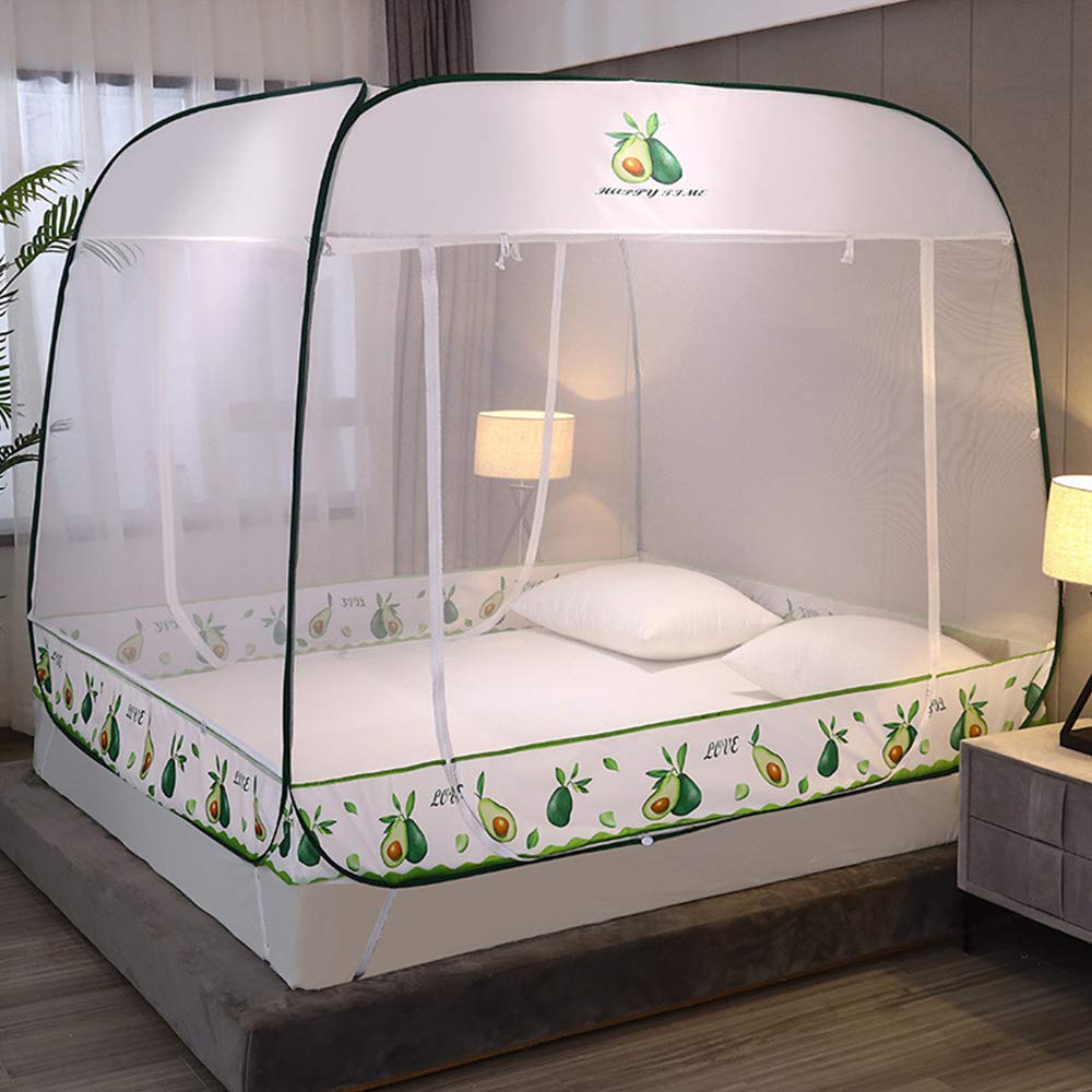 Tente de lit, moustiquaire Anti-moustiques - Tente de Camping Portable King Size à déploiement instantané avec moustiquaire pour Lits Jumeaux, Doubles et Queen - Protection et conf