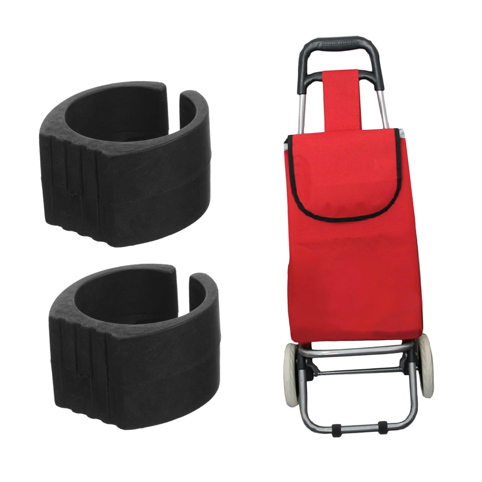 Gatuida Tappetini Antiscivolo Protezione Ruote 8 Pezzi per Carrello Spesa Apertura 32mm