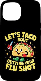 flu shot nurse medical funny nursing flu cold season taco Case for iPhone 15