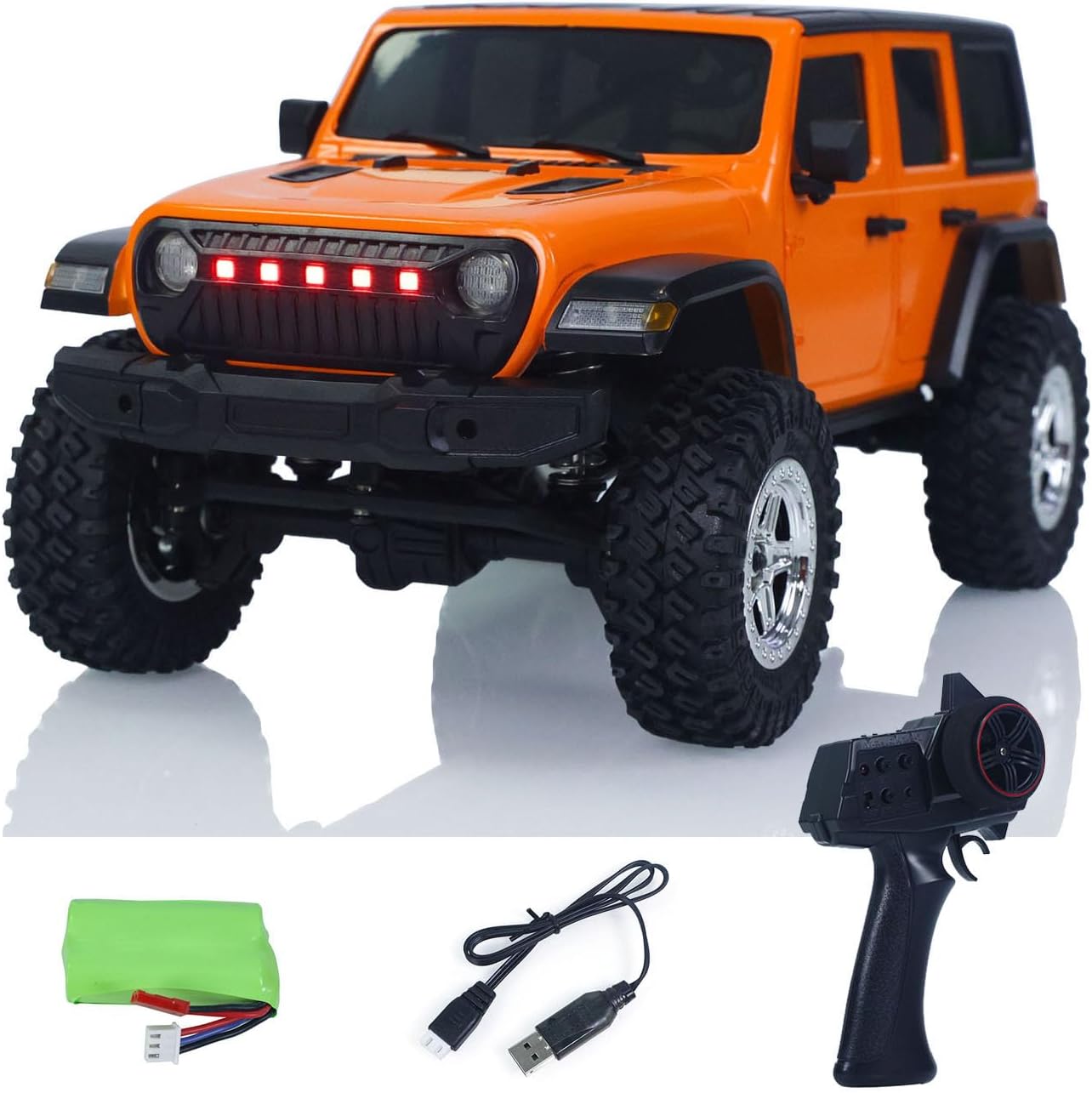 TOUCAN RC HOBBY 1:18 4 * 4 RC Simulation Rock Crawler Car C8801 2.4G Wireless Control Off Road Vehicle RTR Crawler Brushed Motor ESC LED Lights for Adult