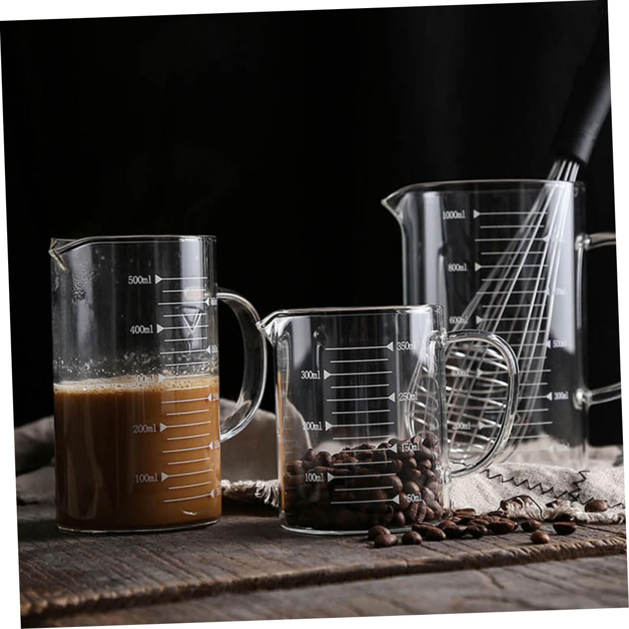 Zerodeko 3pièces Tasse à Mesurer Haut Borosilicate De Graduée Pour Cuisine Et Pâtisserie Pratique Et