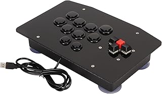 ciciglow Arcade Game Fighting Joystick with Precise Control, USB 2.0 Interface, DIY Arcade Joystick for PC Emulators, Sanwa OBSF 24 30