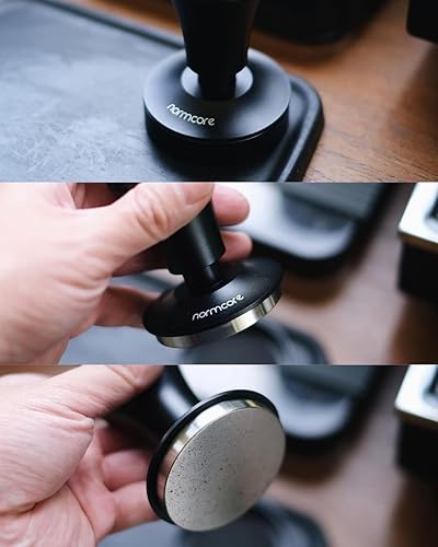 Miniatura 22 de Normcore Tamper de café V4 de 1.957 in - Tamper con resorte - Herramientas de barista - Manipulación de espresso con alfombrilla para cafetera