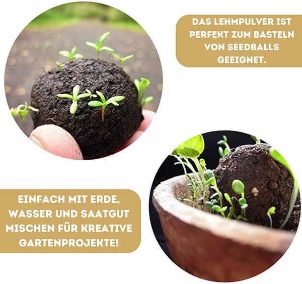 Doubleyou Geovlies & Baustoffe Lehmpulver | 5 Kg | Naturprodukt | Ideal für Terrariengestaltung und Insektenhotels | Perfekt zum Modellieren und Basteln | Terrariensand I Bodengrund I Samenbomben - 5