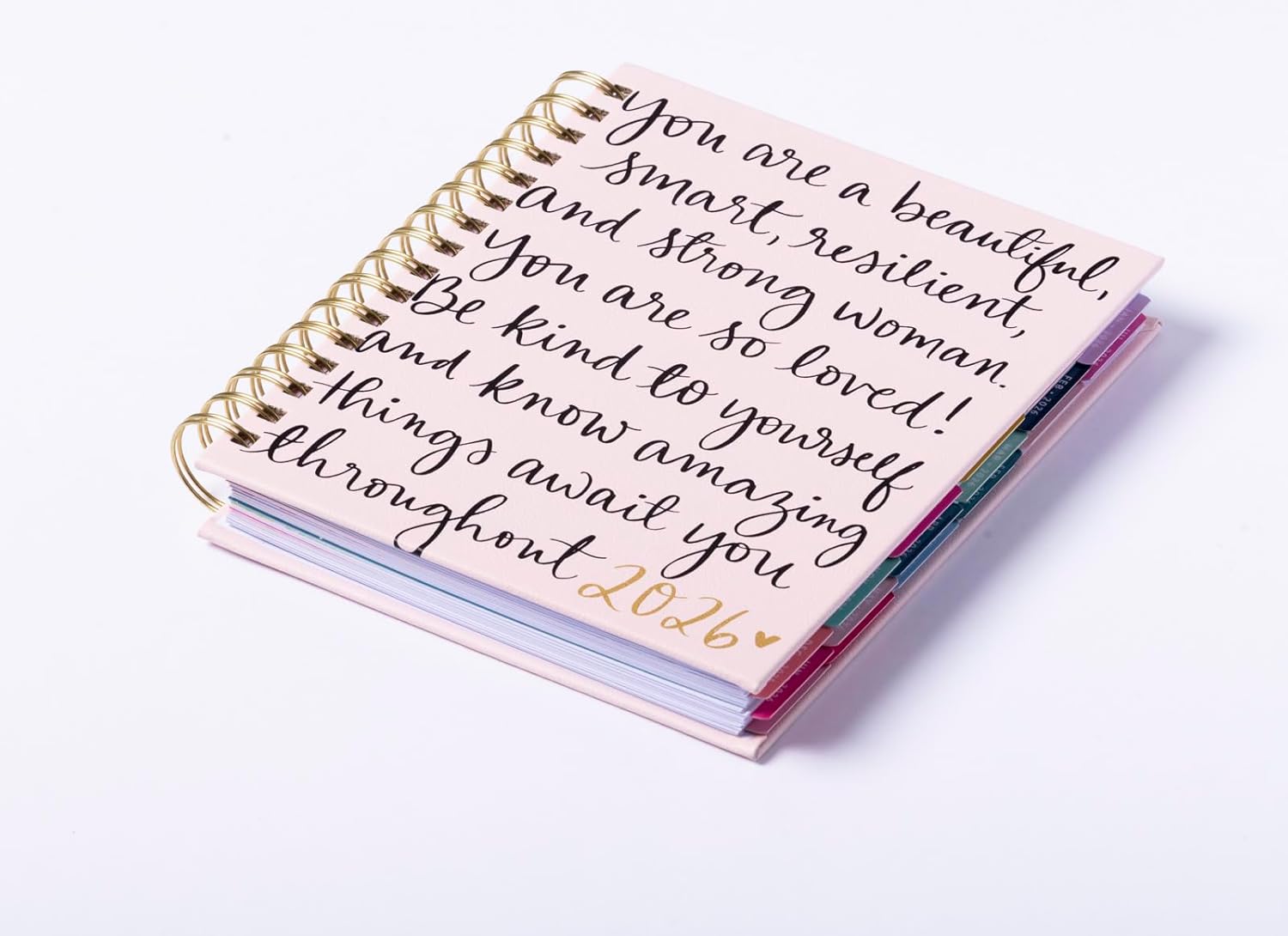 2025-2026 Eccolo Spiral Agenda Planner, You Are Beautiful, Weekly & Monthly Pages, 18 Months, Sticker Sheets, Inspirational Quotes (7.75 x 8.75, July 2025 - Dec 2026)