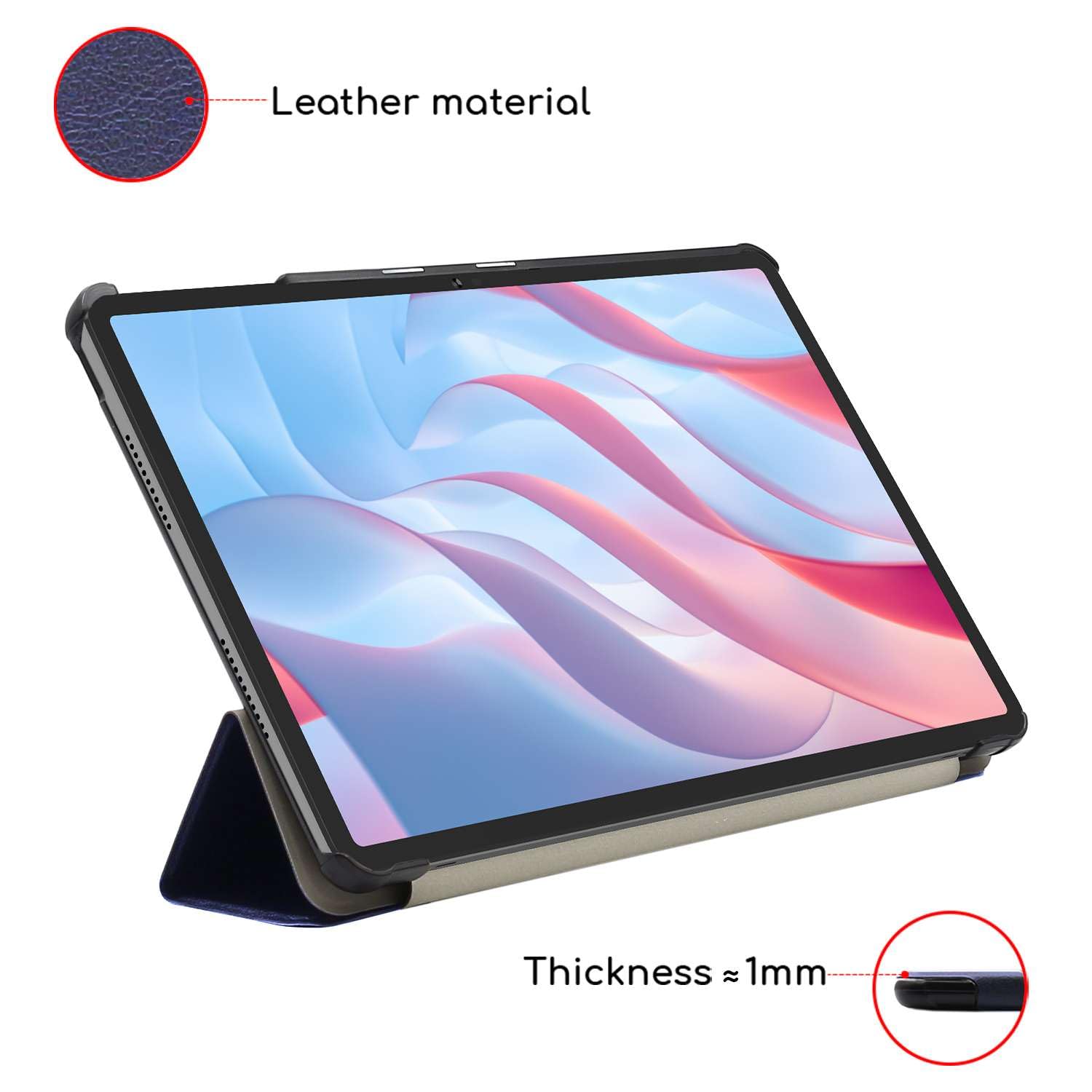 Vakarey per Honor Pad 9 Cover,Custodia Tablet per Honor Pad 9 12.1 Pollici con Cinturino da Polso,Nero