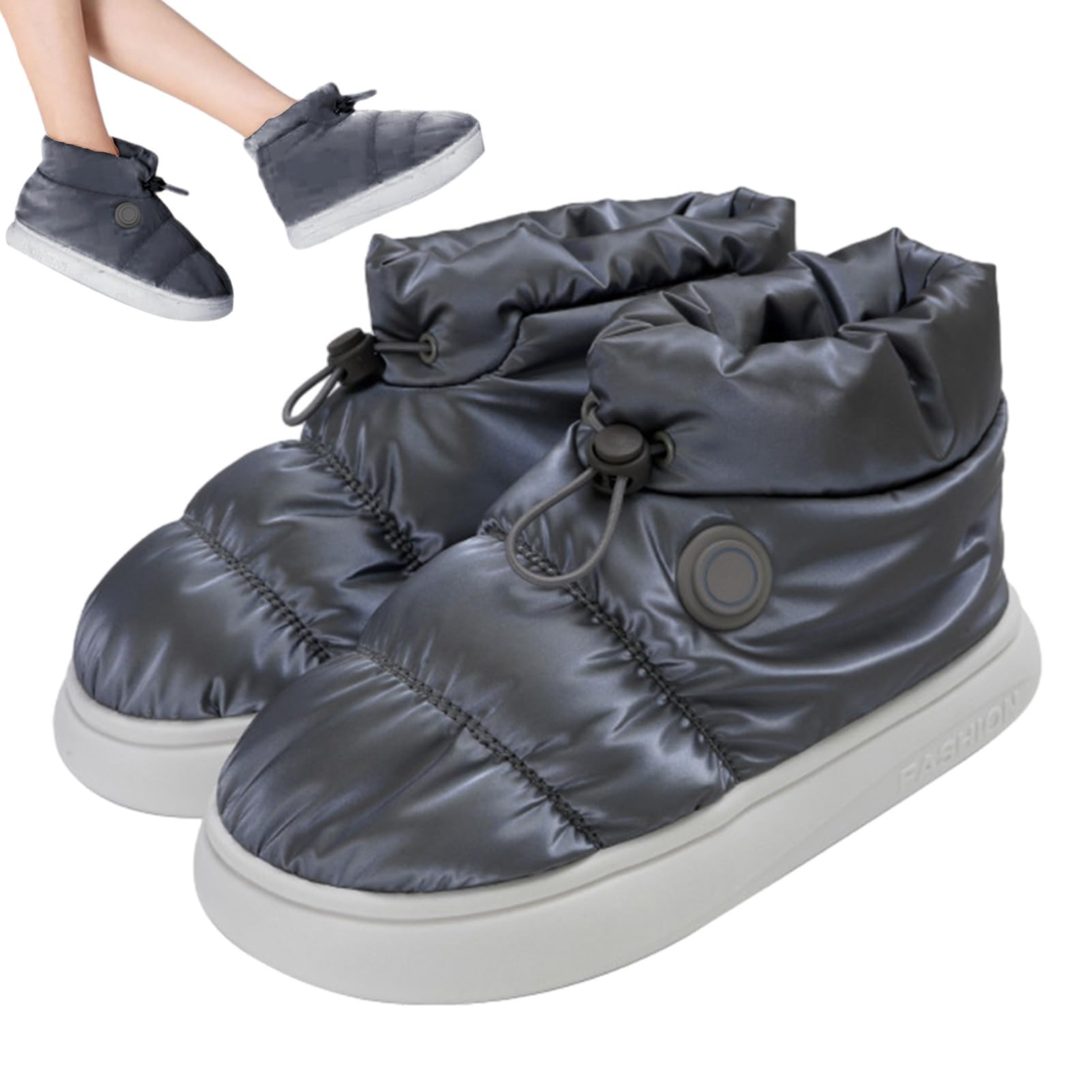 Stivali riscaldati, scarpe riscaldate ricaricabili,Scaldapiedi portatile | invernale - Scarpe da uomo a riscaldamento rapido, scarpe scaldapiedi elettriche, piedi da uomo unisex per interni ed esterni