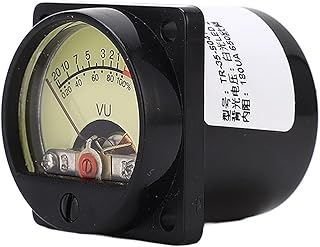 VU Meter High Accuracy,Yellow Pointer Dial,White LED Backlit Amplifier,Panel VU Meter Header,Elevate Your Audio Mastery