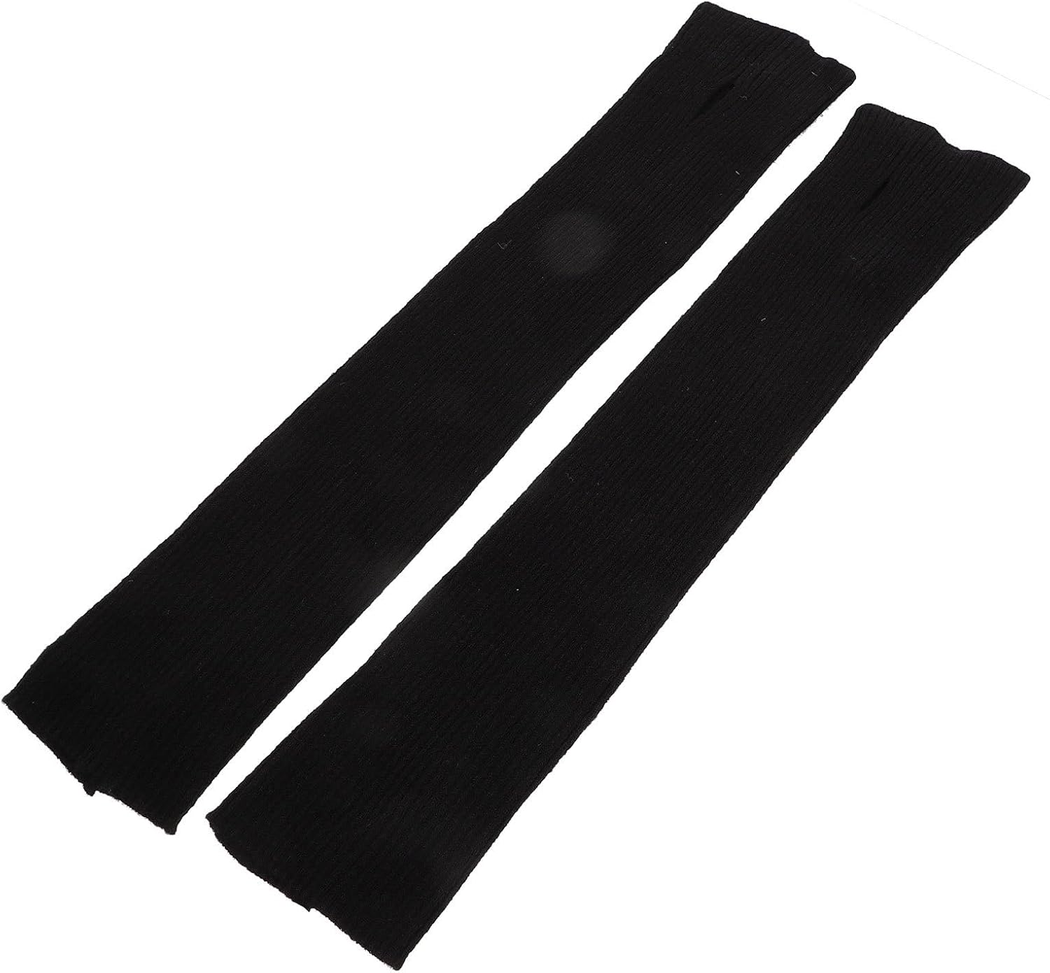 GALPADA Women’s Winter Knitted Oversleeve Arm Warmers Thermal Half-finger Arm Protection Sleeves Windproof Black for Outdoor Cold Weather