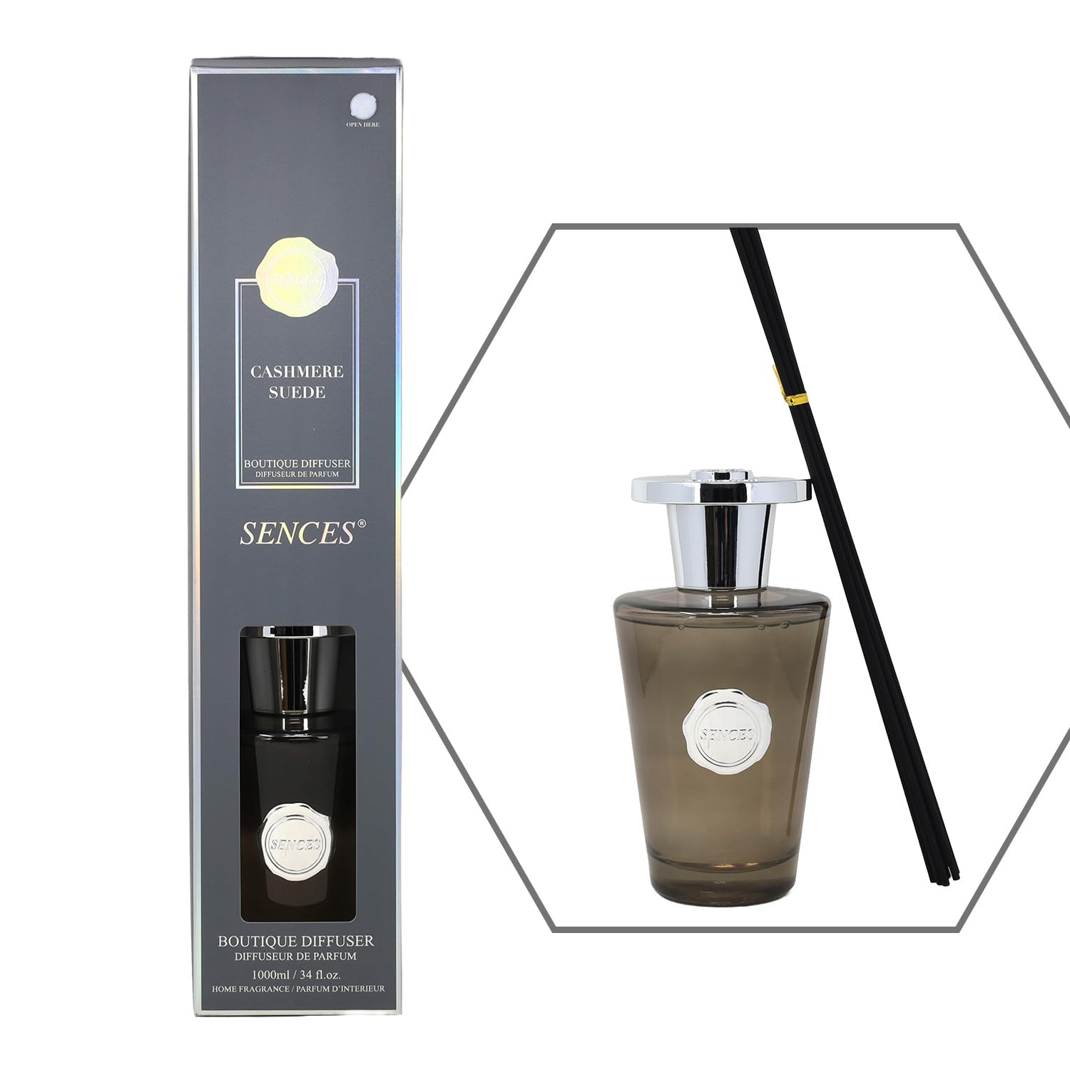 Reed Diffuser 1000ml Baltus Cashmere Suede Air Freshener Aromatherapy Fragrance