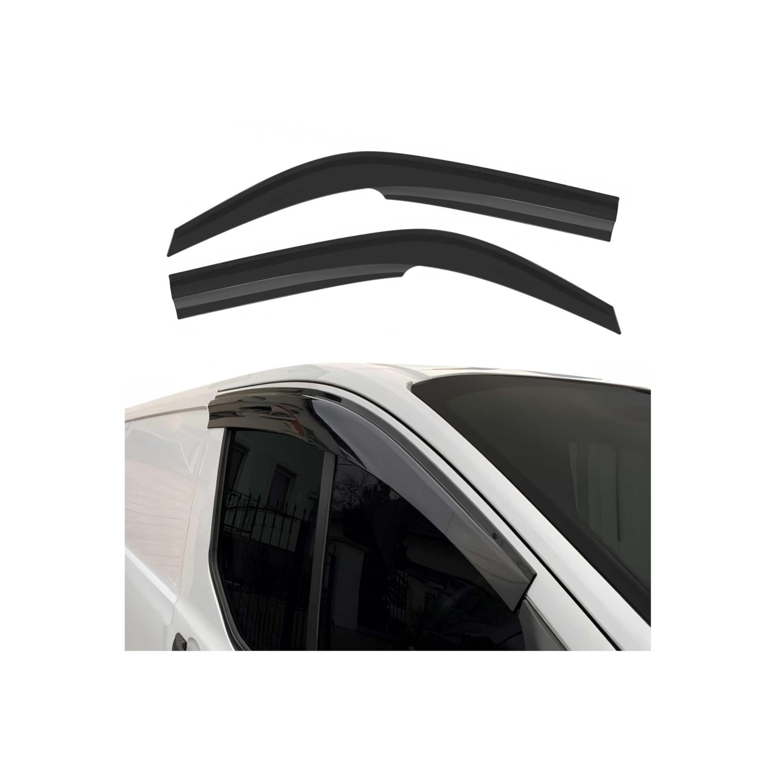 Déflecteurs De Vent Pluie Compatible Mercedes Vito W638 1996-2003 - Lot 2 Pièces Acrylique