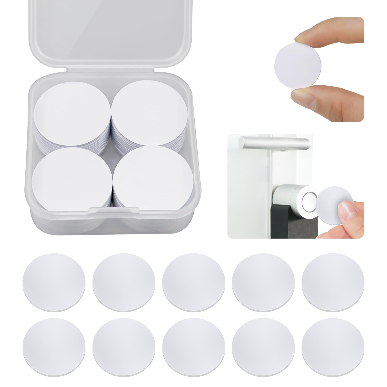 20 sztuk NFC Tags, karty NTAG215 NFC, 25 mm samoprzylepne naklejki NFC z TagMo, białe