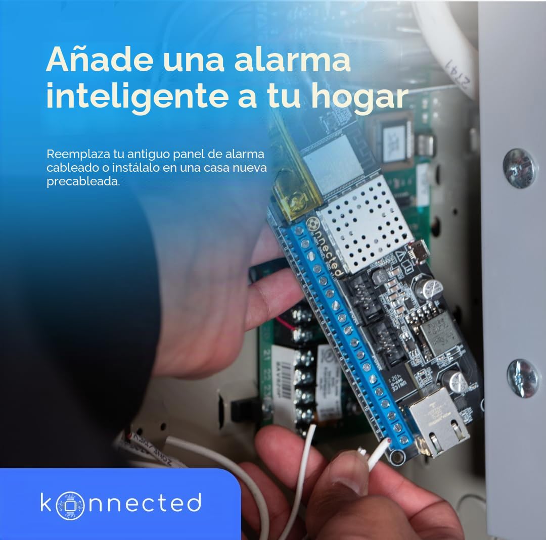 Konnected Alarm Panel Pro Kit de reajuste del sistema de alarma con cable de 12 zonas, hace que cualquier sistema de alarma con cable sea inteligente, sin cargos mensuales, funciona con SmartThings,