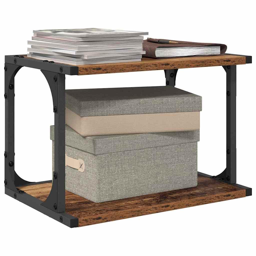 Druckerständer Altholz 41 x 28 x 33,5 cm Holzwerkstoff Beistelltisch für Büro Wohnzimmer Schlafzimmer