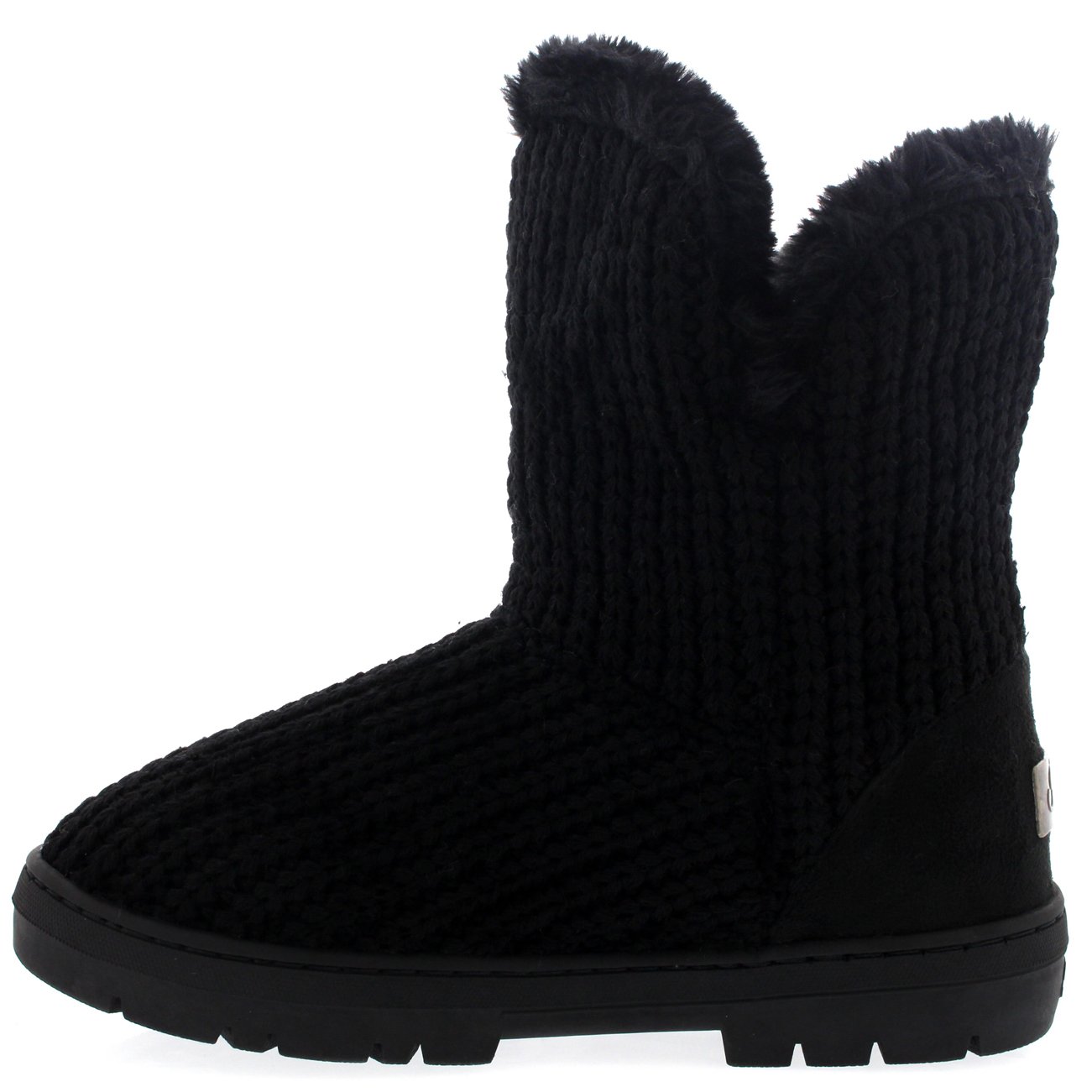 Holly Womens Single Button Waterproof Winter Snow Boots - 6 - BLK39 EA0260