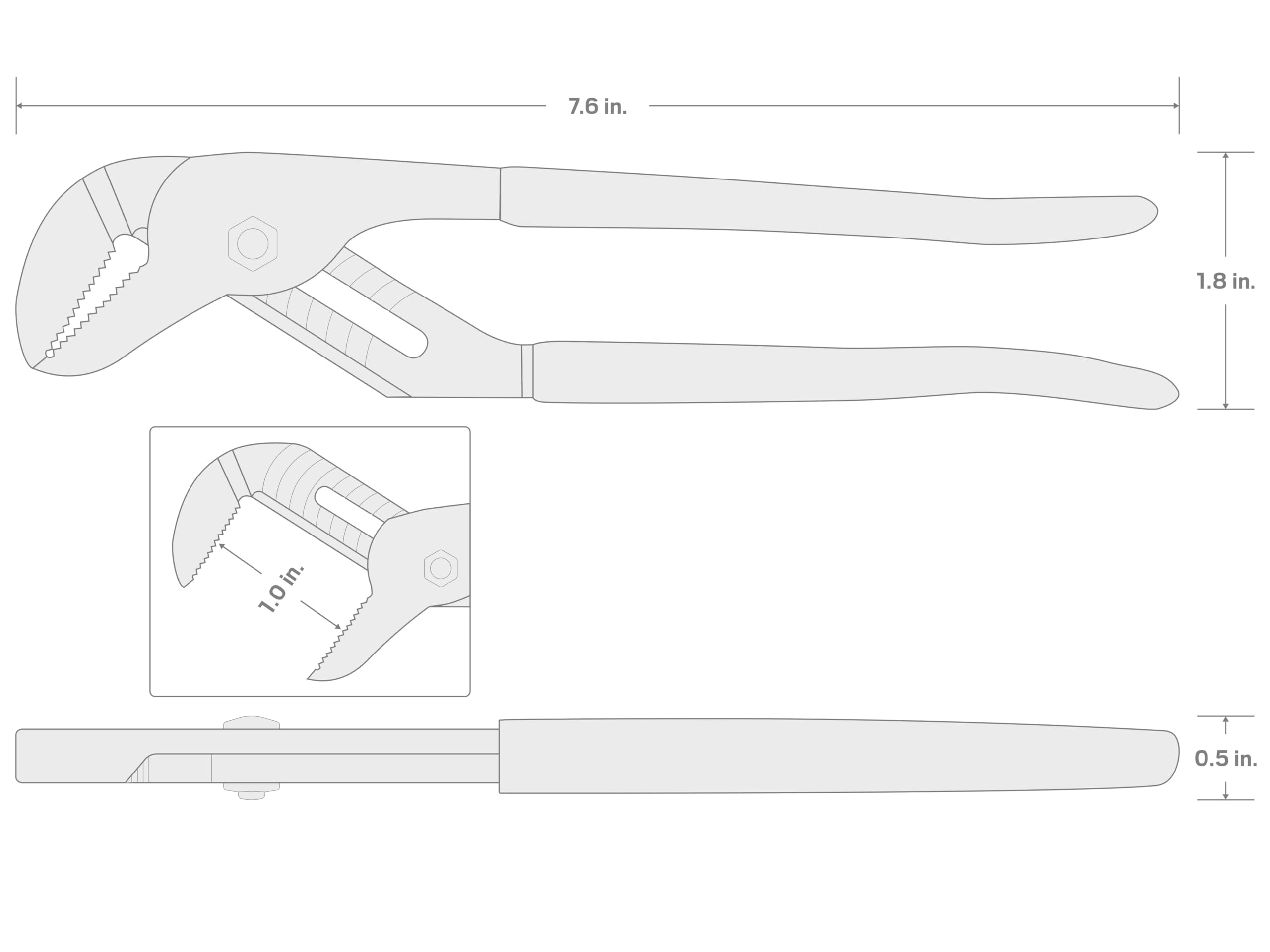TEKTON 37523 - Tenacillas de apertura múltiple extensibles de 7 pulgadas