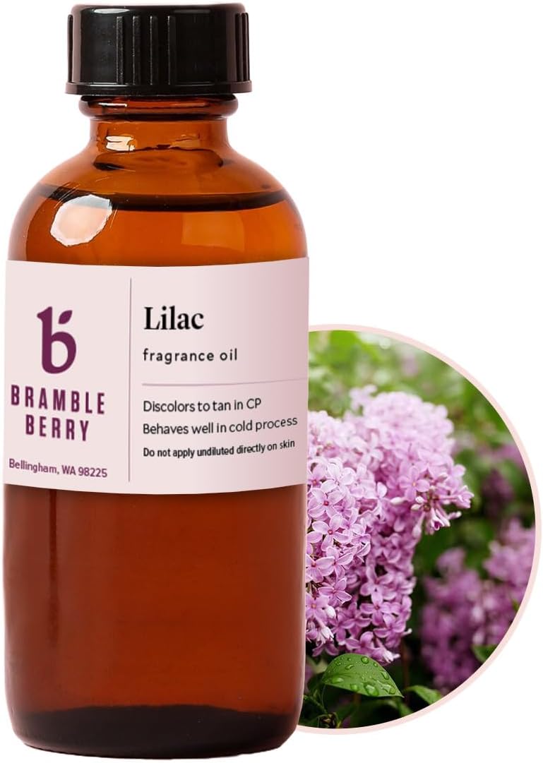 Lilac Fragrance Oil 2 oz | Classic Floral Scent for Soap Making, Lotion, Bath Bombs, Candles & Perfume | Skin Safe, Vegan, Paraben & Phthalate Free, DIY Craft Essential