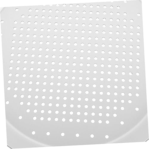 Miniatura 7 de Hemoton Bandeja de pizza de aluminio para pizza de queso y pizza, bandeja de hornear de acero inoxidable, bandeja de pizza antiadherente, bandeja