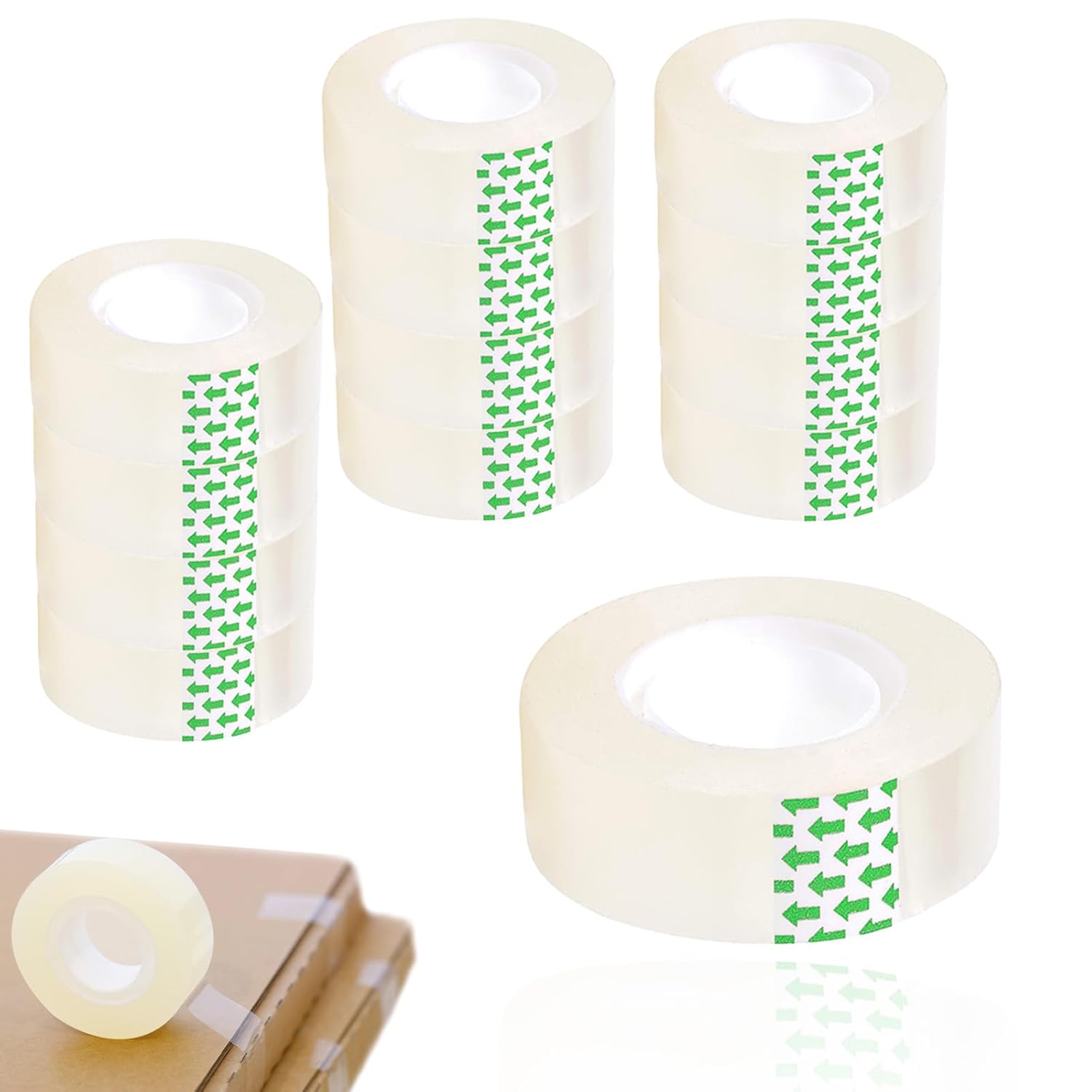 12 PCS Sellotape Rolls, Cellotape Small Rolls Refills, Celotatape