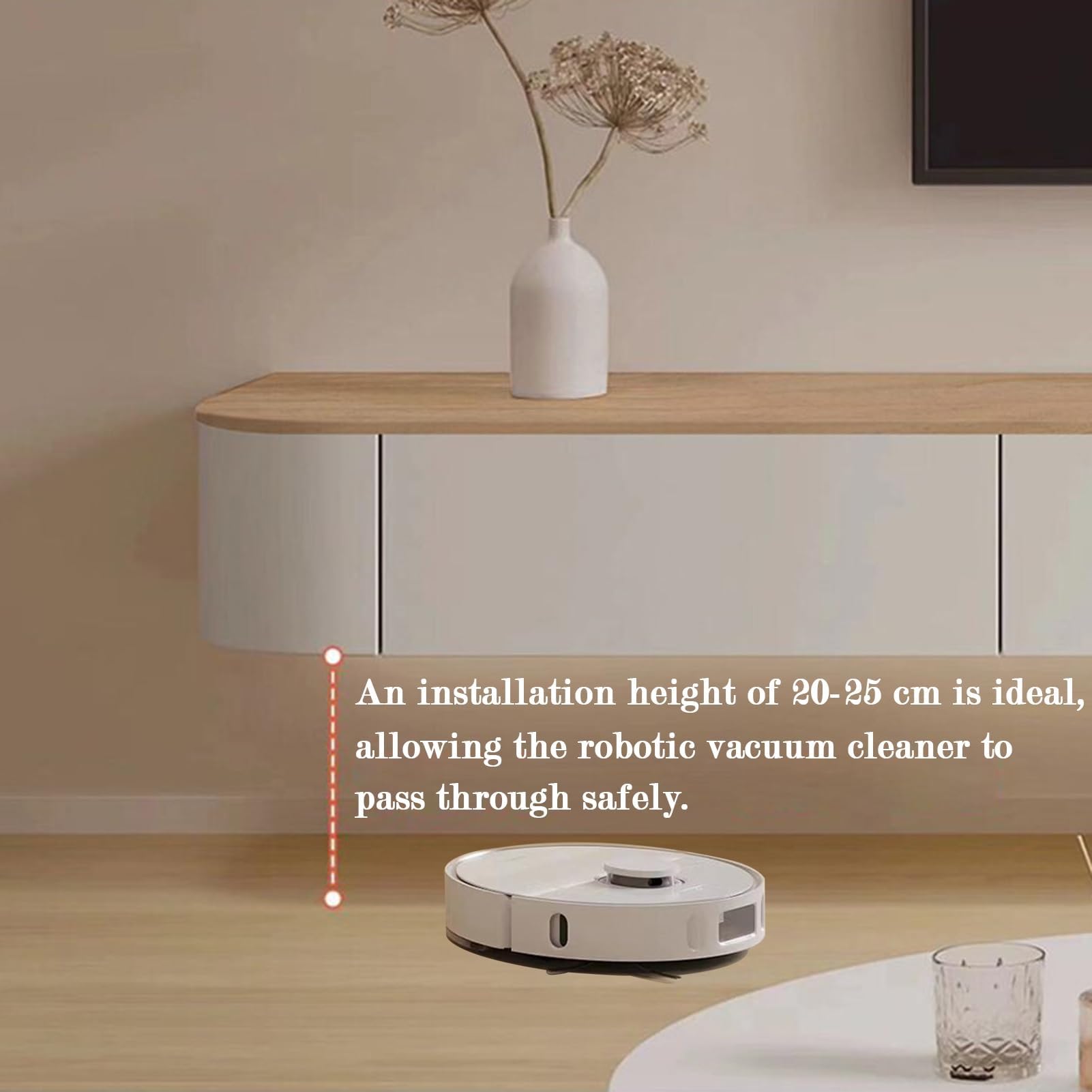 Flotante Mueble TV,Mueble Suspendido TV,Armario De Madera Maciza,Consola para Centro De Entretenimiento,con Cajones Y Puertas Abatibles，Minimalista Moderno (White+LED, 280cm)