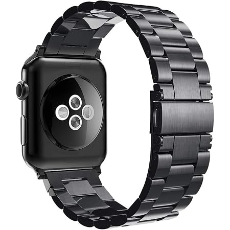 Simpeak Cinturino Compatibile con Apple Watch 41mm 40mm 38mm，Acciaio  Inossidabile Fibbia di Metallo Cinghia di ricambio Compatibile con iWatch  Series 7 6 SE 5 4 3 2 1，Nero : Amazon.it: Elettronica