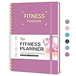 Fitness Workout Journal for Women & Men, A5(5.5 x 8.2) Workout Log Book Planner for Tracking, Progress, and Achieving Your Wellness Goals-Purple