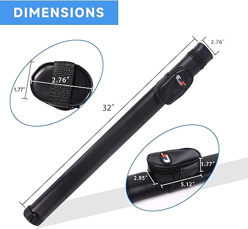 Miniatura 4 de Fundas para tacos de billar GSE Games & Sports Expert, Estuche de transporte de lujo para palo de billar duro 1x1, Accesorios para billar (varios