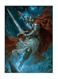 Katomula 100 MTG Card Sleeves with 100 Inner Sleeve, Textured Back Art Sleeves, Fit Standard Size Cards- Knight