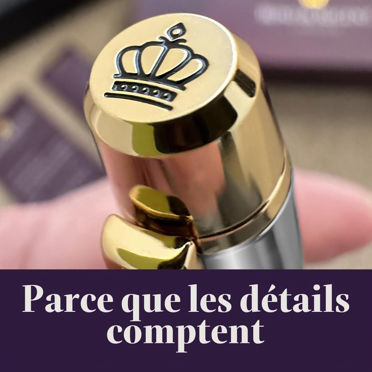 Bond & Regent Stylo roller de qualité supérieure certifié chromé et or 24 carats - Cadeau idéal pour homme et femme