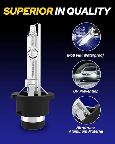 Vista 6 de AUTOONE Bombillas para faros delanteros HID D2S D2R 2024 mejoradas, 300% más brillante, 6000K blanco frío 66040 66240 85122 bombillas de xenón