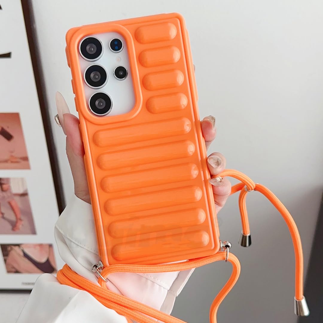 Coque souple Galaxy M55 orange anti-chute pour éviter les bris d'écran - 8