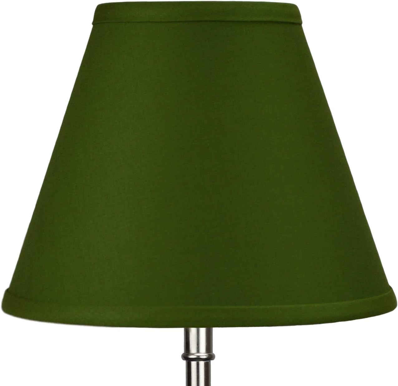 FenchelShades.com Lampshade 5" Top Diameter x 10" Bottom Diameter x 8" Slant Height with Clip-On Attachment for Standard Edison-Style Lightbulb (Linen Avocado)