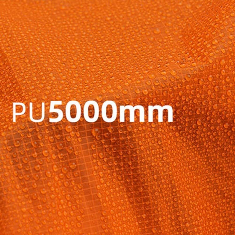 Imperméable ultra léger pour randonnée et camping, housse de sac à dos imperméable avec bord étendu, veste légère en nylon 15D pour extérieur (orange, taille S)