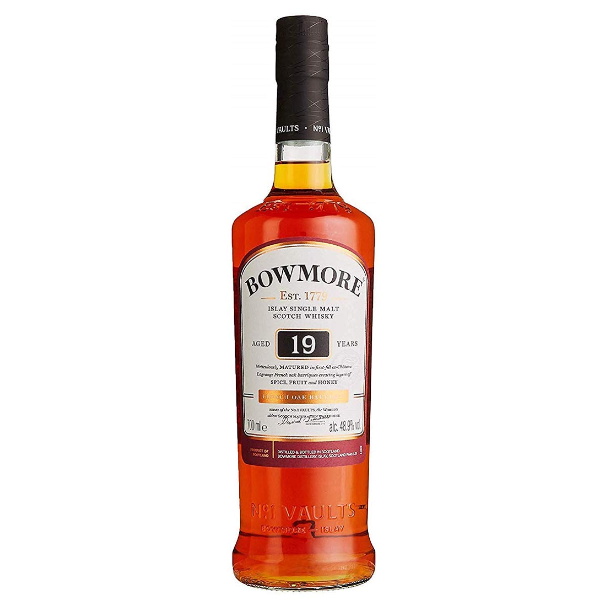 Bowmore 19 Year Old French Oak Islay Single Malt Scotch Whisky, 70