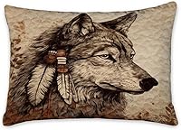 Vista 3 de Juego de edredón con patrón de lobo personalizado, ropa de cama tamaño King, juego de edredón de lobo colorido, edredón de lobo tamaño individual