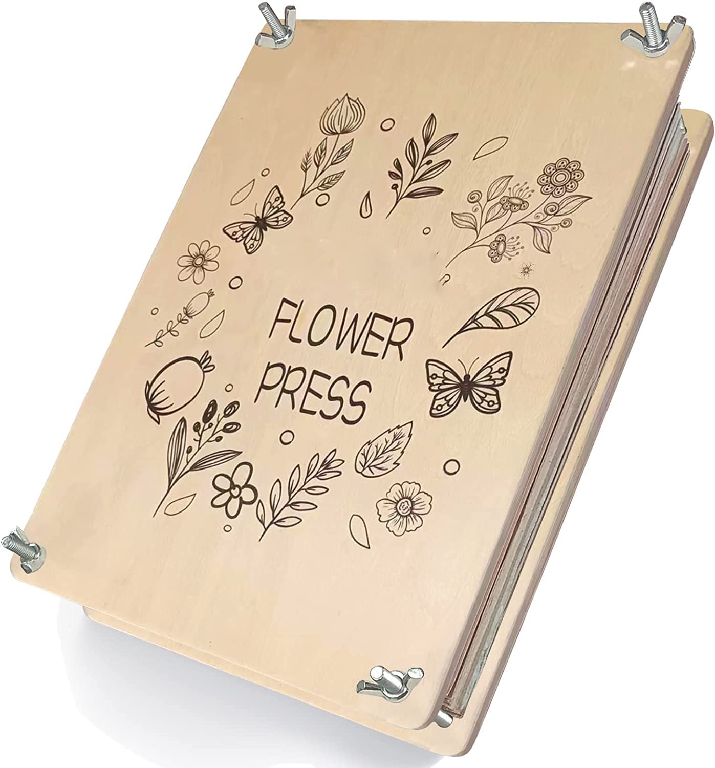 THE WHITE SHOP Large Flower Press Kit for Adults The Flower Preservation Kit Measures 8.3" x 6.3" • Our Plant Press & Leaf Press is a Great Gift for Arts and Crafts Lovers