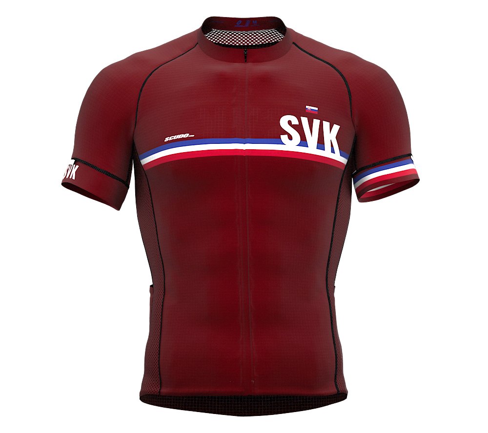 Slovakia Vine Code Short Sleeve Cycling PRO Jersey for Men - Size Large