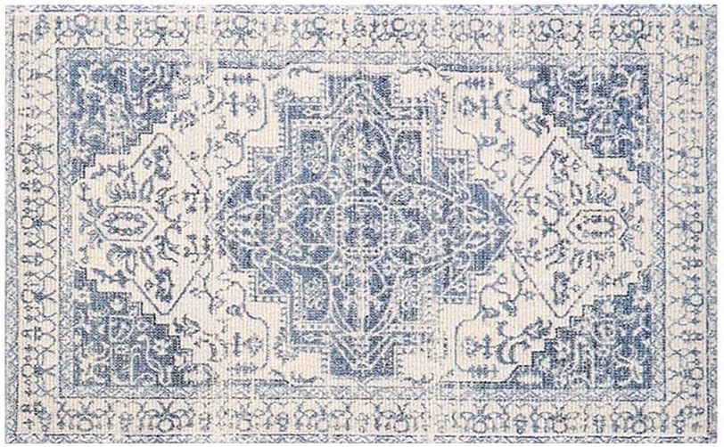 The Lakeside Collection Vintage Medallion Washable Area Rug Accent Rug or Runner Rug - Accent Rug 20x34