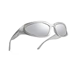 Y2K Sunglasses Wrap Around Futuristic Sunglasses Womens Men Swift Oval Fashion Sport Shades Sun Glasses