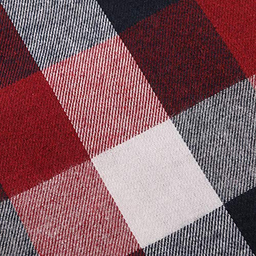 Image of OCHENTA Men's & Boys' Long Sleeve Button Down Plaid Flannel Shirt