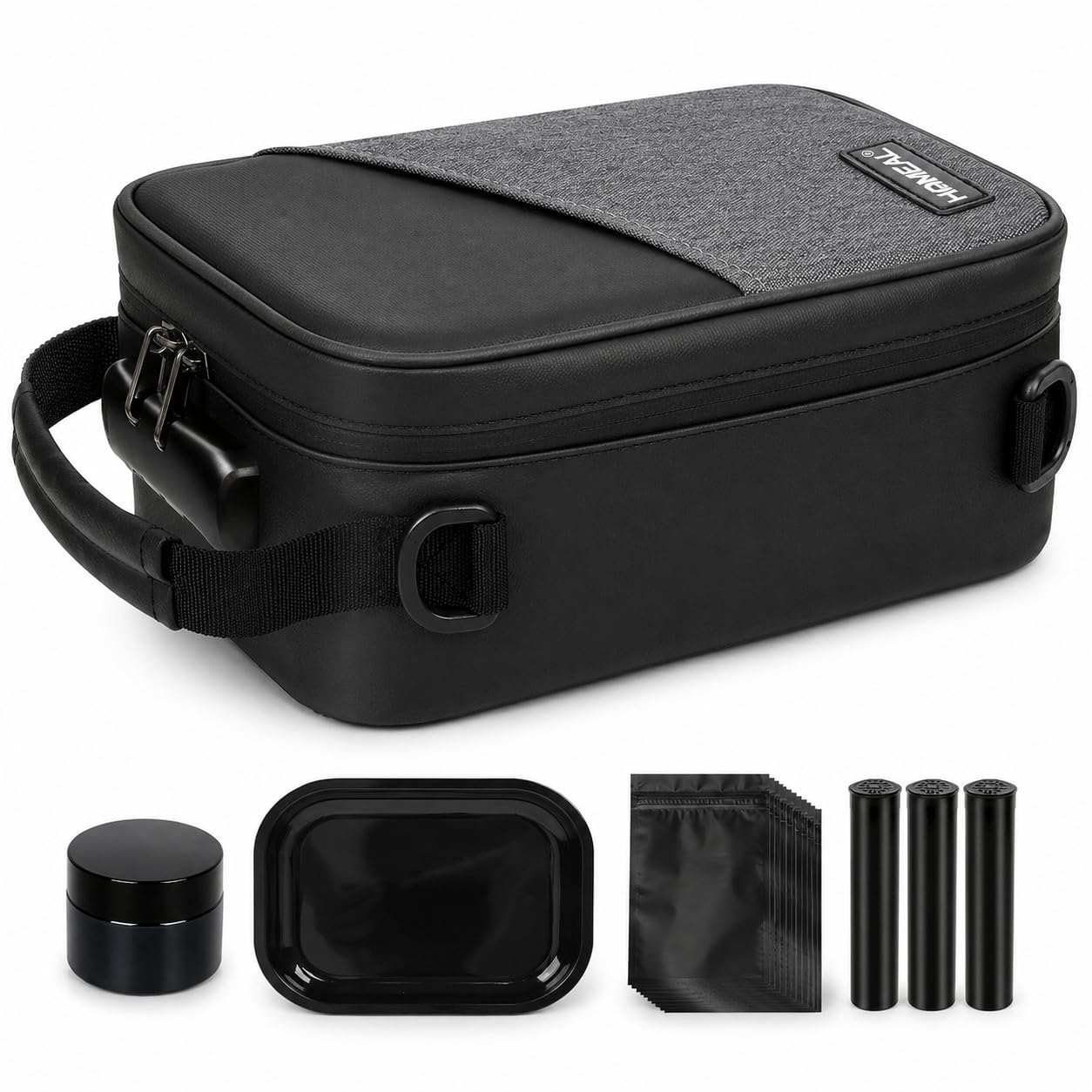 HOMEAL Smell Proof Bag,Smell Proof Stash Box，Smell Proof Containers with Combination Lock,Smell Proof Box,Smell Proof Stash Bag for Storage and Travel Gift for Men/Women