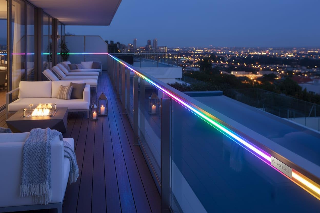 Smart LED Neonlichtstreifen, 5M, WLAN & Bluetooth, RGB, App-Steuerung, 15mm,360° Rundum-Beleuchtung, USB 5V