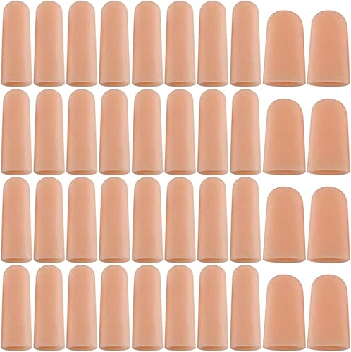 Guantes protectores de gel para dedos de los dedos, catres de gel, diferentes tamaños, puntas de los dedos de silicona para las manos agrietadas,