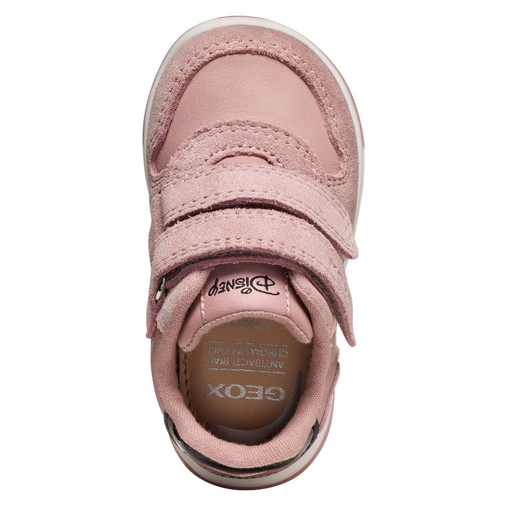 Geox B Zapito Girl, First Walker Shoe Bebé-Niñas, Rosa Antigua Negra, 21 EU