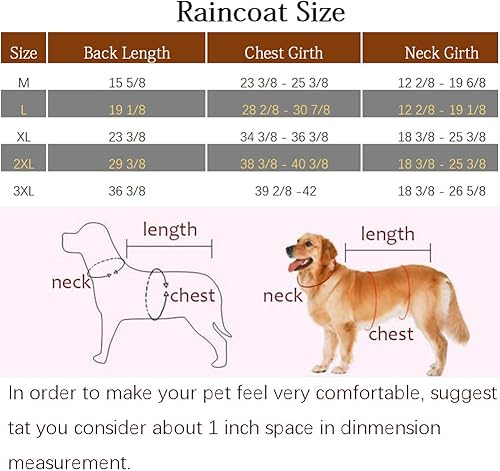Miniatura 7 de NACOCO - Impermeable ajustable para perros, poncho a prueba de agua, ropa ligera para lluvia con capucha y tira reflejante, xxL, Azul