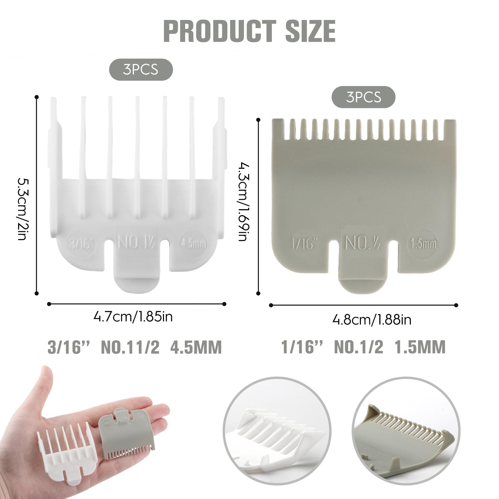 Remington Replacement #2 (6mm) Stubble Comb for Hair Clipper Models HC363, HC822, HC920, HC921, HC4031, HC4050, HC5010, HC5015, HC5020, HC5030, HC5850, HC5855, HC5060, HC5870, HC5880, HC5888, HC6550